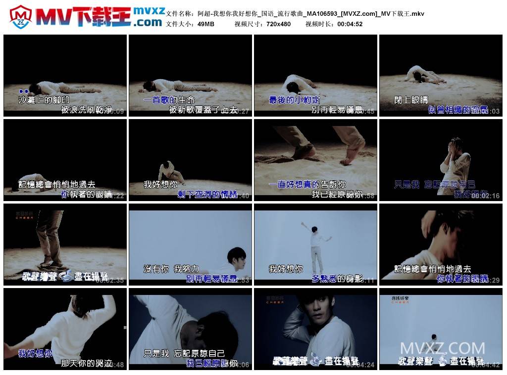 阿超-我想你我好想你_国语_流行歌曲_MA106593